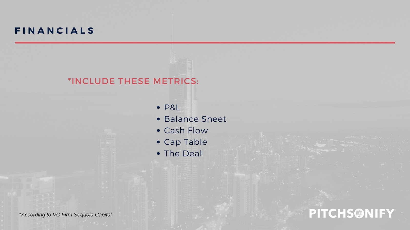 Pitch Deck Slides | Financials 